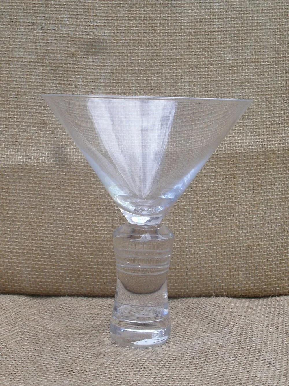 Vintage Tabla Home Art Glass Martini Glass